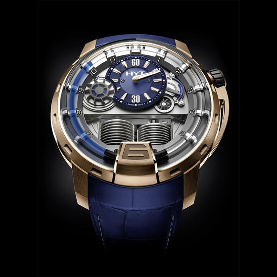 HYT H1 GOLD BLUE 148-PG-32-BF-AA watch